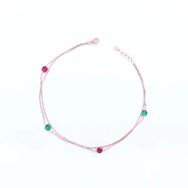 Multicoloured eternity anklet - Image 2