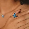 Electric blue butterfly ring - Image 2