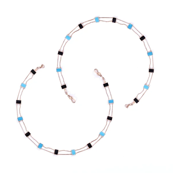 Urbane square stone anklet