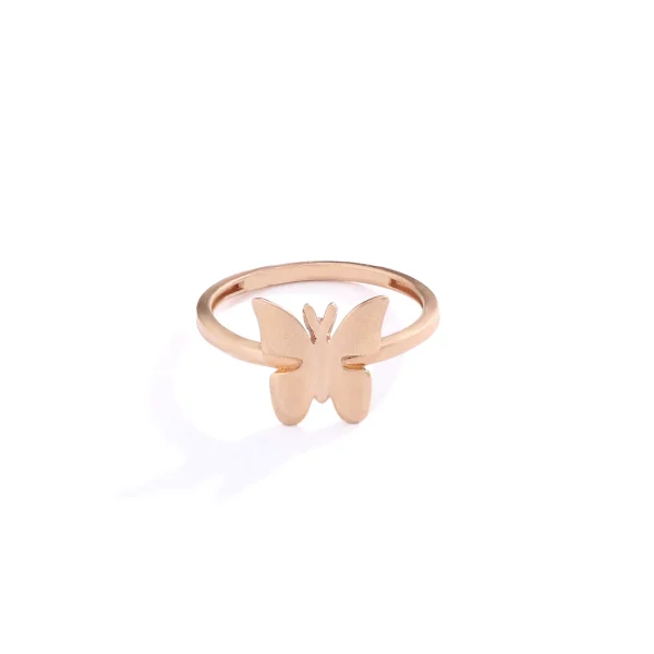 Golden butterfly ring
