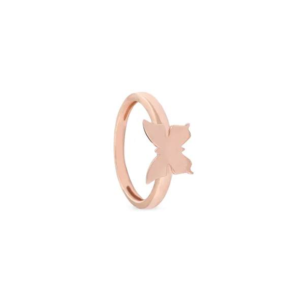 Golden butterfly big ring - Image 3