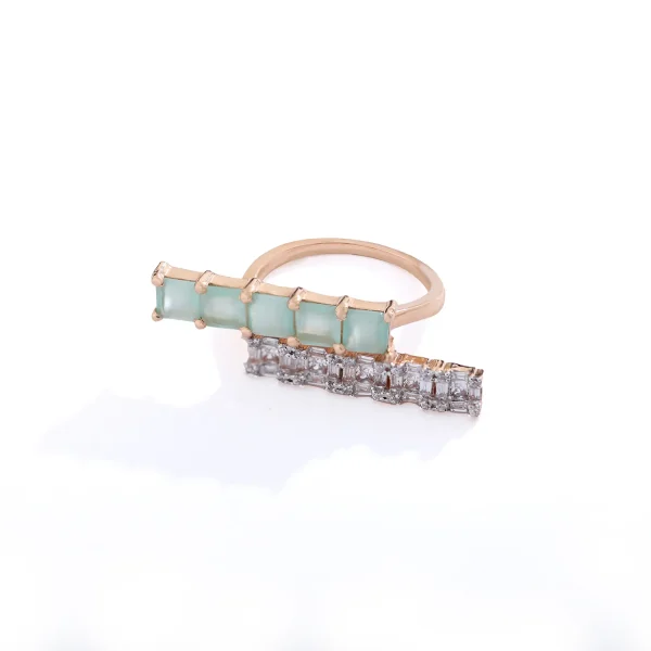 Linear cocktail ring