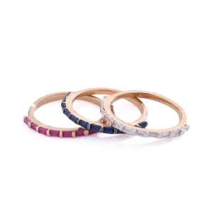 Thin coloured eternity ring