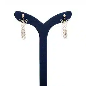 Dangling butterfly earrings